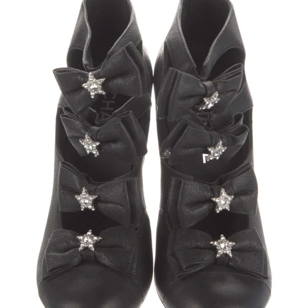 SHOES- Chanel Crystal Bow Cut Out Bootie - Picture 4 of 6